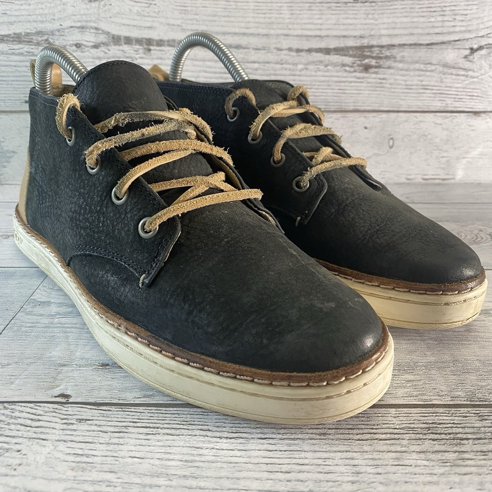 UGG Kallisto Chukka Boots Womens 7 Black Leather Nubuck Sneakers 1015047 Nice